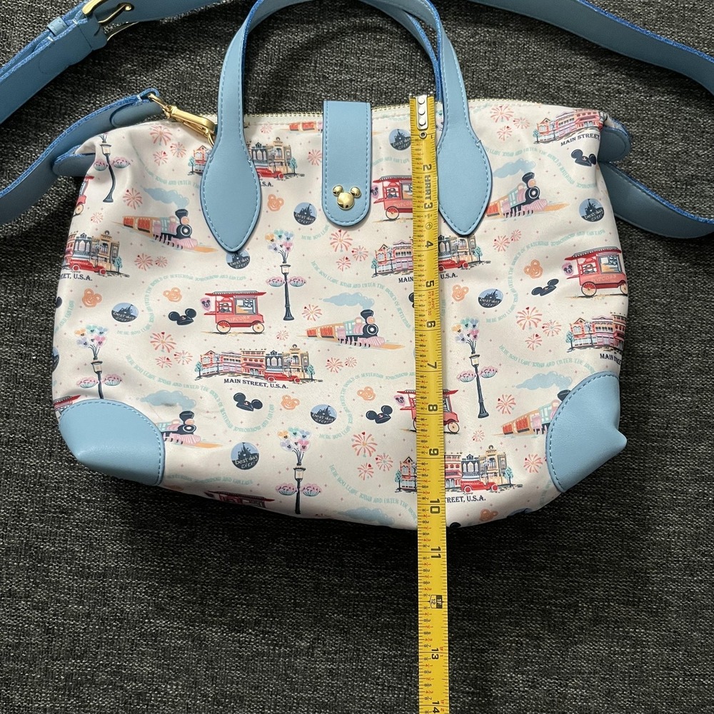 Disney Parks Stoney Clover Lane Satchel Bag Womens Medium Main Street Print - Picture 4 of 10